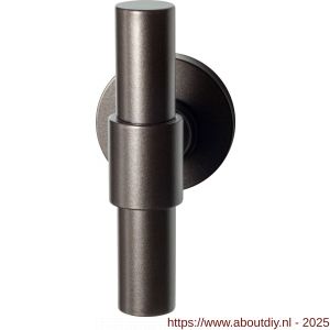 GPF Bouwbeslag Anastasius 3047.A1-00 L/R Hipi Deux+ kruiskruk gatdeel 105,5 mm op rond rozet links-rechtswijzend Dark blend - A21010125 - afbeelding 1