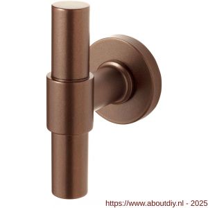 GPF Bouwbeslag Anastasius 3047.A2-00 Hipi Deux+ kruisknop vast met knopvastzetter 105,5 mm op rond rozet 50x8 mm Bronze blend - A21013914 - afbeelding 1