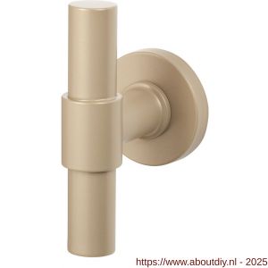 GPF Bouwbeslag Anastasius 3047.A4-00 Hipi Deux+ kruisknop vast met knopvastzetter 105,5 mm op rond rozet 50x8 mm Champagne blend - A21013916 - afbeelding 1