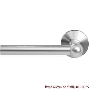 GPF Bouwbeslag RVS 3050.09-00L/R GPF3050.00L/R Hipi deurkruk gatdeel op rond rozet RVS 50x8 mm links-rechtswijzend RVS geborsteld - A21010129 - afbeelding 1