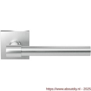GPF Bouwbeslag RVS 3051.09-02R GPF3051.02R Hipi Deux deurkruk gatdeel op vierkant rozet RVS 50x50x8 mm rechtswijzend RVS geborsteld - A21010135 - afbeelding 1
