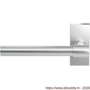 GPF Bouwbeslag RVS GPF3051.01L Hipi Deux deurkruk gatdeel op rechthoekig rozet 70x32x10 mm linkswijzend RVS geborsteld - A21010132 - afbeelding 1