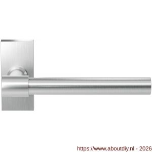GPF Bouwbeslag RVS GPF3051.01R Hipi Deux deurkruk gatdeel op rechthoekig rozet 70x32x10 mm rechtswijzend RVS geborsteld - A21010133 - afbeelding 1