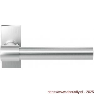 GPF Bouwbeslag RVS 3052.09-01R GPF3052.01R Hipi Deux+ deurkruk gatdeel op rechthoekige rozet RVS 70x32x10 mm rechtswijzend RVS geborsteld - A21010148 - afbeelding 1