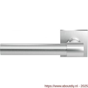 GPF Bouwbeslag RVS 3052.09-02L GPF3052.02L Hipi Deux+ deurkruk gatdeel op vierkant rozet RVS 50x50x8 mm linkswijzend RVS geborsteld - A21010149 - afbeelding 1