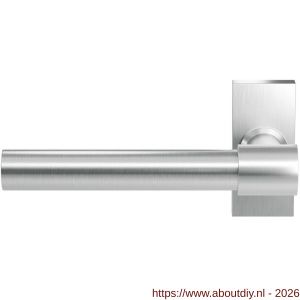 GPF Bouwbeslag RVS GPF3052.01L Hipi Deux+ deurkruk gatdeel op rechthoekig rozet 70x32x10 mm linkswijzend RVS geborsteld - A21010147 - afbeelding 1