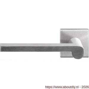 GPF Bouwbeslag RVS GPF3105.02L Tinga deurkruk gatdeel op vierkant rozet 50x50x8 mm linkswijzend RVS geborsteld - A21010165 - afbeelding 1