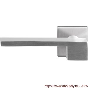 GPF Bouwbeslag RVS 3110.09-02L GPF3110.02L Rapa deurkruk gatdeel op vierkant rozet RVS 50x50x8 mm linkswijzend RVS geborsteld - A21010167 - afbeelding 1