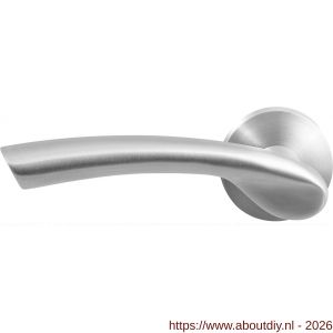 GPF Bouwbeslag RVS GPF3125.00L Tango deurkruk gatdeel op rond rozet 50x8 mm linkswijzend RVS geborsteld - A21010173 - afbeelding 1