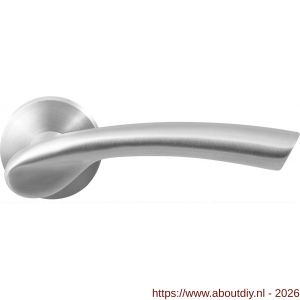 GPF Bouwbeslag RVS GPF3125.00R Tango deurkruk gatdeel op rond rozet 50x8 mm rechtswijzend RVS geborsteld - A21010174 - afbeelding 1