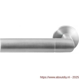 GPF Bouwbeslag RVS 3140.09-00L/R GPF3140.00L/R Nana deurkruk gatdeel op rond rozet RVS 50x8 mm links-rechtswijzend RVS geborsteld - A21010177 - afbeelding 1