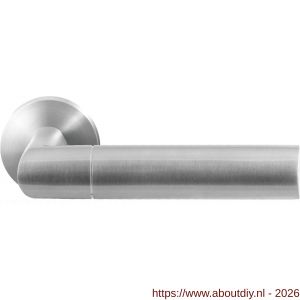 GPF Bouwbeslag RVS GPF3140.09-00 Nana deurkruk op rond rozet RVS 50x8 mm RVS geborsteld - A21009288 - afbeelding 1