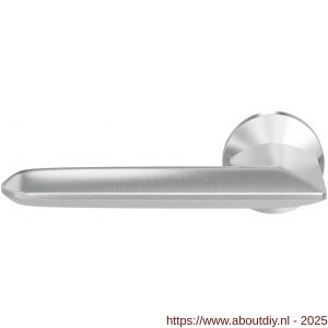 GPF Bouwbeslag RVS 3150.09-00L GPF3150.00L Wini deurkruk gatdeel op rond rozet RVS 50x8 mm linkswijzend RVS geborsteld - A21010183 - afbeelding 1