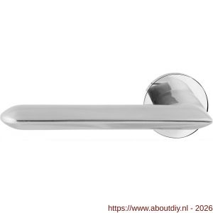 GPF Bouwbeslag RVS GPF3152.49-00L Wini deurkruk gatdeel op rond rozet gepolijst 50x8 mm linkswijzend RVS gepolijst - A21013926 - afbeelding 1