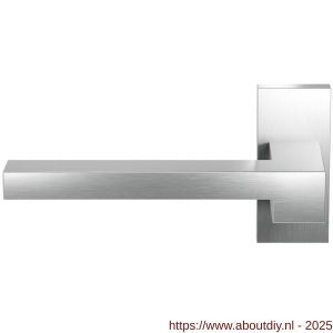 GPF Bouwbeslag RVS 3160.09-01L GPF3160.01L Raa deurkruk gatdeel op rechthoekige rozet 70x32x10 mm linkswijzend RVS geborsteld - A21010186 - afbeelding 1