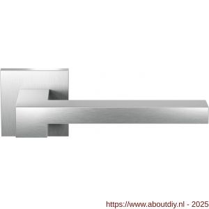 GPF Bouwbeslag RVS 3160.09-02R GPF3160.02R Raa deurkruk gatdeel op vierkant rozet 50x50x8 mm rechtswijzend RVS geborsteld - A21010189 - afbeelding 1