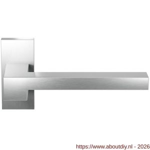 GPF Bouwbeslag RVS GPF3160.01R Raa deurkruk gatdeel op rechthoekig rozet 70x32x10 mm rechtswijzend RVS geborsteld - A21010187 - afbeelding 1