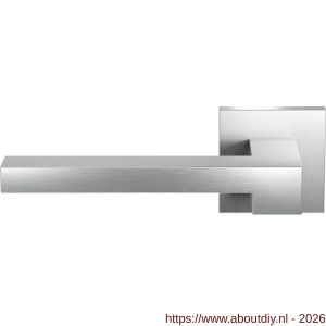GPF Bouwbeslag RVS GPF3160.02L Raa deurkruk gatdeel op vierkant rozet 50x50x8 mm linkswijzend RVS geborsteld - A21010188 - afbeelding 1