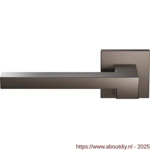 GPF Bouwbeslag Anastasius 3160.A1-02 L Raa deurkruk gatdeel op vierkant rozet linkswijzend Dark blend - A21010190 - afbeelding 1