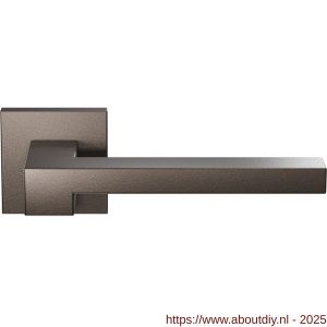 GPF Bouwbeslag Anastasius 3160.A1-02 R Raa deurkruk gatdeel op vierkant rozet rechtswijzend Dark blend - A21010191 - afbeelding 1
