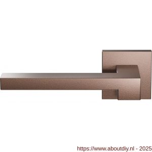 GPF Bouwbeslag Anastasius 3160.A2-02 L Raa deurkruk gatdeel op vierkant rozet linkswijzend Bronze blend - A21010192 - afbeelding 1