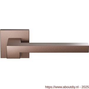 GPF Bouwbeslag Anastasius 3160.A2-02 R Raa deurkruk gatdeel op vierkant rozet rechtswijzend Bronze blend - A21010193 - afbeelding 1