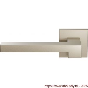 GPF Bouwbeslag Anastasius 3160.A4-02 L Raa deurkruk gatdeel op vierkant rozet linkswijzend Champagne blend - A21010196 - afbeelding 1