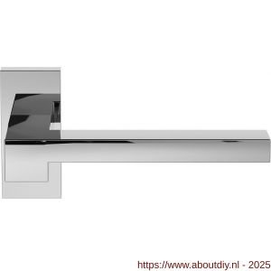 GPF Bouwbeslag RVS 3162.49-01R GPF3162.01R Raa deurkruk gatdeel op rechthoekige rozet 70x32x10 mm rechtswijzend RVS gepolijst - A21013932 - afbeelding 1