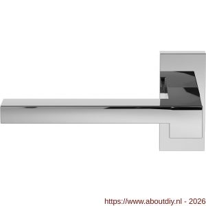 GPF Bouwbeslag RVS GPF3162.49-01L Raa deurkruk gatdeel op rechthoekig rozet 70x32x10 mm linkswijzend RVS gepolijst - A21013930 - afbeelding 1