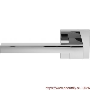 GPF Bouwbeslag RVS GPF3162.49-02L Raa deurkruk gatdeel op vierkant rozet 50x50x8 mm linkswijzend RVS gepolijst - A21013931 - afbeelding 1