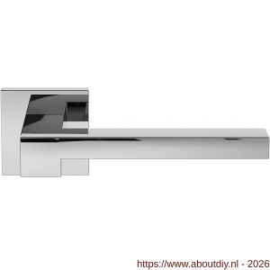 GPF Bouwbeslag RVS GPF3162.49-02R Raa deurkruk gatdeel op vierkant rozet 50x50x8 mm rechtswijzend RVS gepolijst - A21013933 - afbeelding 1