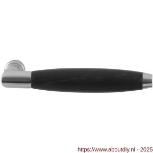 GPF Bouwbeslag RVS 4001 XL Ika XL deurkruk haaks met trapezium eindknop RVS gepolijst-ebben - A21002817 - afbeelding 1