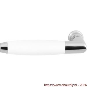 GPF Bouwbeslag RVS GPF4025L/R Ika deurkruk gatdeel haaks met trapezium eindknop links-rechtswijzend RVS gepolijst-wit - A21008224 - afbeelding 1