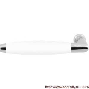 GPF Bouwbeslag RVS GPF4026L/R XL Ika XL deurkruk gatdeel haaks met trapezium eindknop links-rechtswijzend RVS gepolijst-wit - A21008225 - afbeelding 1