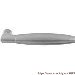 GPF Bouwbeslag RVS GPF4046L/R XL Ika XL deurkruk gatdeel haaks met trapezium eindknop links-rechtswijzend RVS geborsteld - A21002569 - afbeelding 1