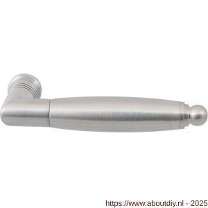GPF Bouwbeslag RVS GPF4145 Ika deurkruk haaks met ronde eindknop RVS geborsteld - A21002737 - afbeelding 1