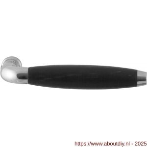 GPF Bouwbeslag RVS 4201 XL Ika XL deurkruk gebogen met trapezium eindknop RVS gepolijst-ebben - A21002799 - afbeelding 1