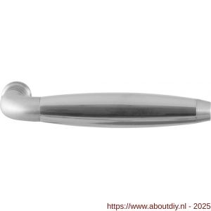 GPF Bouwbeslag RVS GPF4249 XL Ika XL deurkruk gebogen met trapezium eindknop RVS geborsteld-RVS gepolijst - A21005796 - afbeelding 1