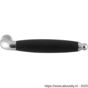 GPF Bouwbeslag RVS GPF4322 XL Ika XL deurkruk gebogen met ronde eindknop RVS gepolijst-zwart - A21005808 - afbeelding 1