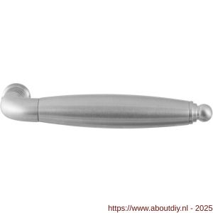 GPF Bouwbeslag RVS 4346 XL Ika XL deurkruk gebogen met ronde eindknop RVS geborsteld - A21002584 - afbeelding 1