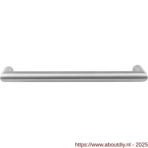 GPF Bouwbeslag RVS GPF5091.09 meubelgreep Haaks 12x140/128 mm RVS geborsteld - A21005610 - afbeelding 1