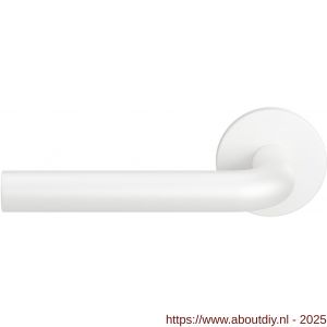 GPF Bouwbeslag Entree 602VWL L-model 19 mm deurkruk gatdeel op rozet linkswijzend wit egaal - A21010200 - afbeelding 1