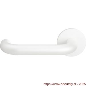 GPF Bouwbeslag Entree 607VWL U-model 19 mm deurkruk gatdeel op rozet linkswijzend wit egaal - A21010204 - afbeelding 1