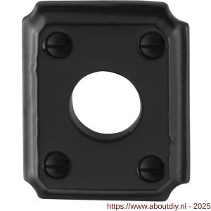 GPF Bouwbeslag Smeedijzer GPF6100.02 rozet rechthoekig 59x48x6 mm smeedijzer zwart - A21003628 - afbeelding 1