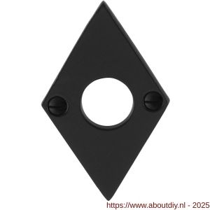 GPF Bouwbeslag Smeedijzer GPF6100.07L/R rozet ruit 83x52x4 mm links-rechtsdraaiend smeedijzer zwart - A21003694 - afbeelding 1
