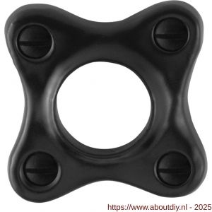 GPF Bouwbeslag Smeedijzer GPF6100.09 rozet klassiek vierkant 44x44x9 mm smeedijzer zwart - A21003631 - afbeelding 1