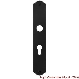 GPF Bouwbeslag Smeedijzer 6100.22L/R PC55 deurkruk gatdeel schild 238x41x4 mm PC55 links-rechtswijzend smeedijzer zwart - A21004414 - afbeelding 1
