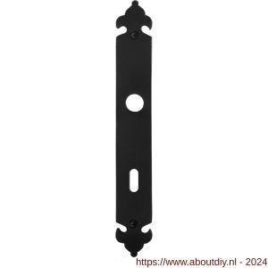GPF Bouwbeslag Smeedijzer 6100.25L/R BB72 deurkruk gatdeel langschild 291x41x4 mm BB72 links-rechtswijzend smeedijzer zwart - A21004420 - afbeelding 1