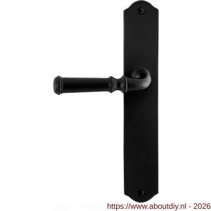 GPF Bouwbeslag Smeedijzer GPF6220.60L/R blind Meri deurkruk gatdeel op schild 238x41x4 mm blind links-rechtswijzend smeedijzer zwart - A21010393 - afbeelding 1