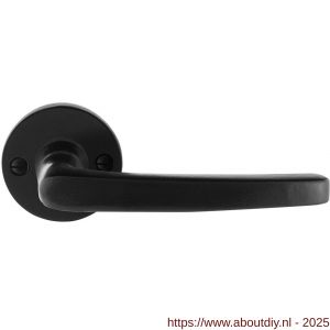 GPF Bouwbeslag Smeedijzer 6230.60-00 Eno deurkruk op rond rozet 53x5 mm smeedijzer zwart - A21009013 - afbeelding 1